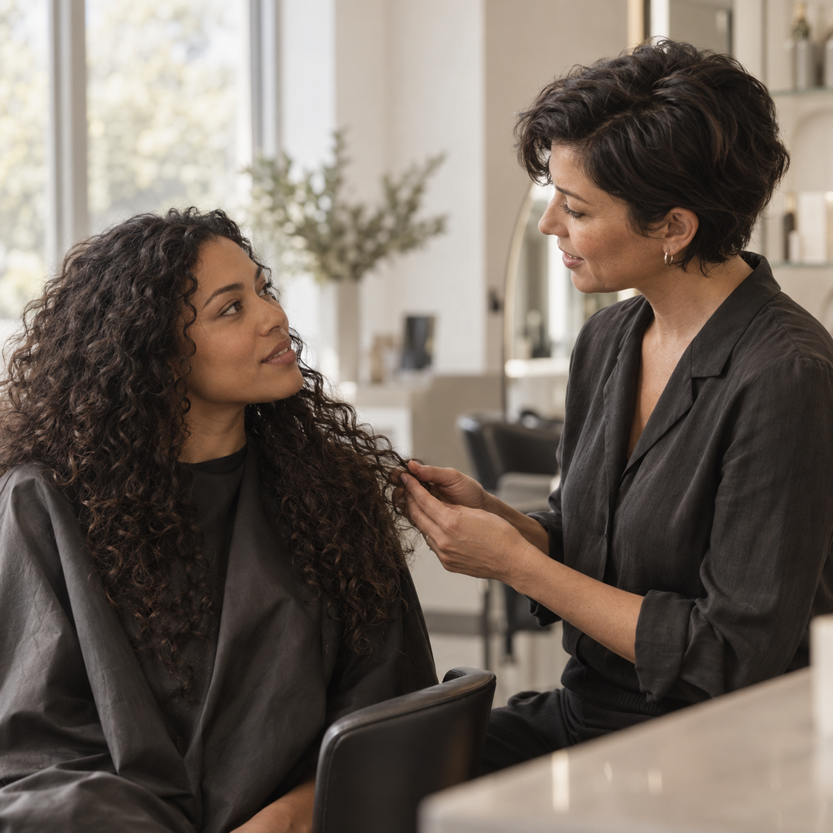 Wiuline professional haircare service in a salon